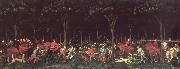 UCCELLO, Paolo Hunt in night Sweden oil painting artist